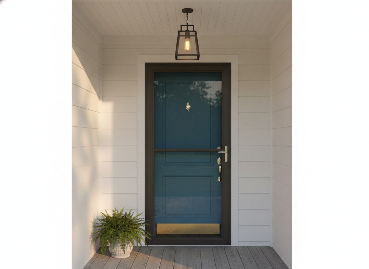 A full-view storm door: an extra layer of weather over the entry door.