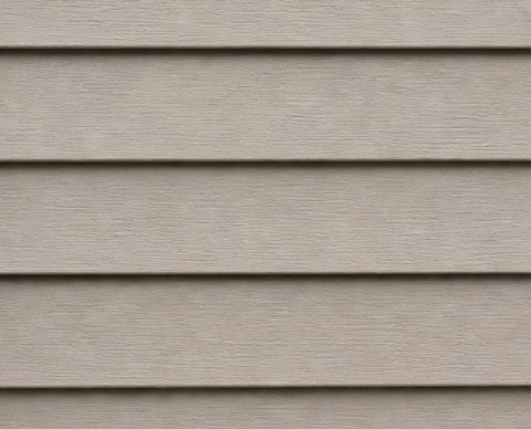 Warm greige vinyl siding swatch bridging gray and beige