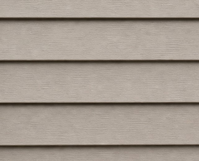 Warm greige vinyl siding swatch bridging gray and beige