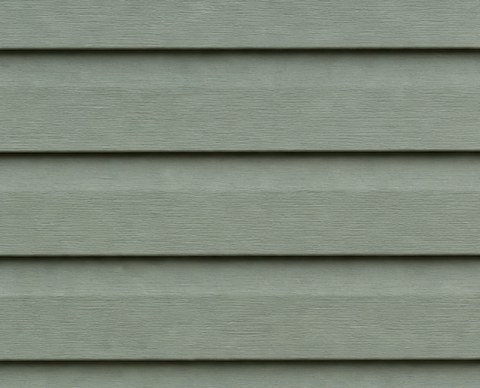 Soft sage green vinyl siding swatch with a clapboard texture