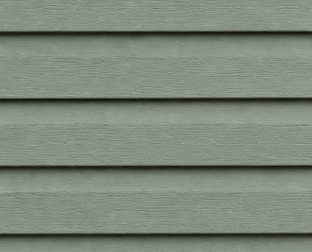 Soft sage green vinyl siding swatch with a clapboard texture