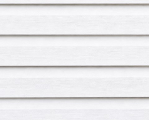 Bright white vinyl siding swatch with a clean clapboard texture