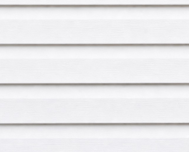 Bright white vinyl siding swatch with a clean clapboard texture