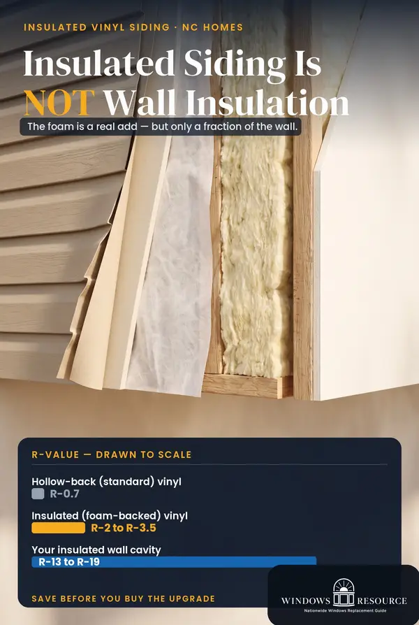 Insulated Siding Is NOT Wall Insulation (R-Value, To Scale)