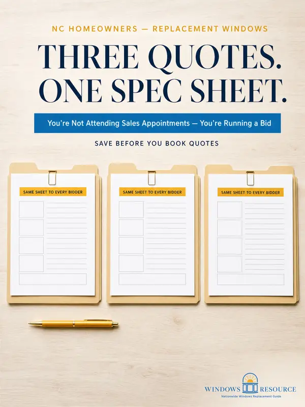 Three Window Quotes, One Spec Sheet: Run the Bid