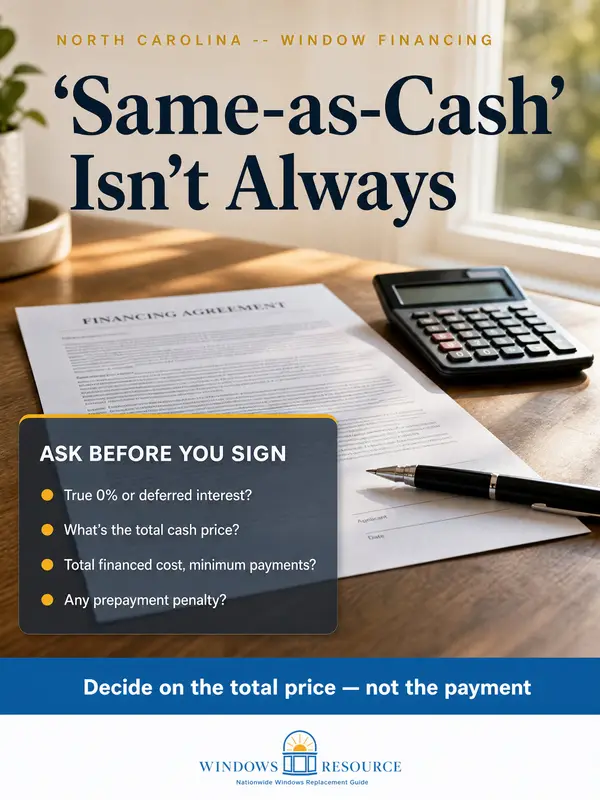 Window Financing: 'Same-as-Cash' Isn't Always