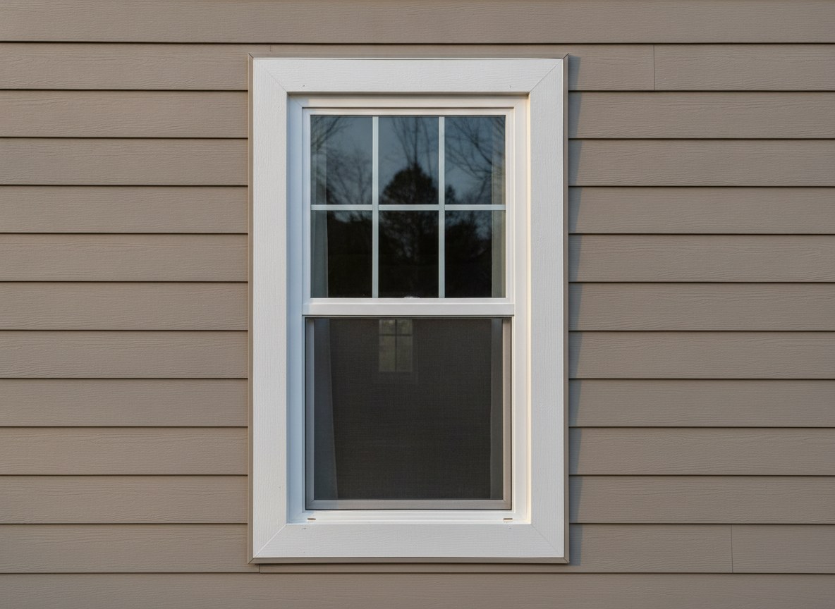 The classic single-hung: a fixed top sash over the one sash that moves.